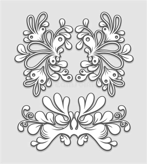 Ornamenti Floreali Illustrazione Vettoriale Illustrazione Di Righe