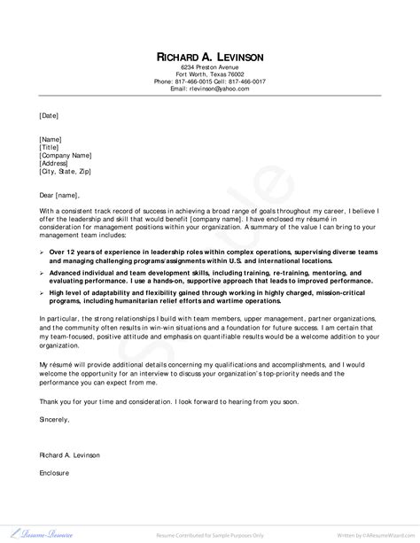 Cover Letter Military To Manager Templates At