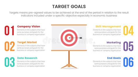 Goals Or Target Infographic With 6 Point List Balanced Concept For