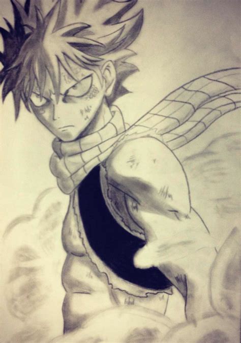 My Charcoal Drawing Of Natsu Dragneel From The Anime Fairy Tail Anime