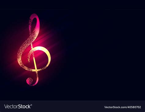 Glowing Shiny Musical Notes Background Design Vector Image