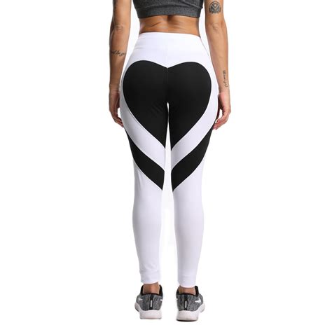 Fittoo Fittoo Activewear Womens Sexy Workout Leggings Mesh Splicing Yoga Sport Pants Heart