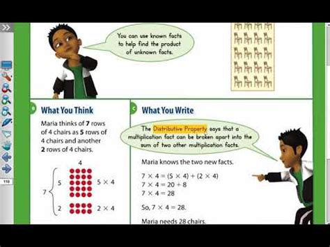 Cant search the website or log in? Savvas realize Math book Grade 3Lesson ( The Distributive Property) - YouTube