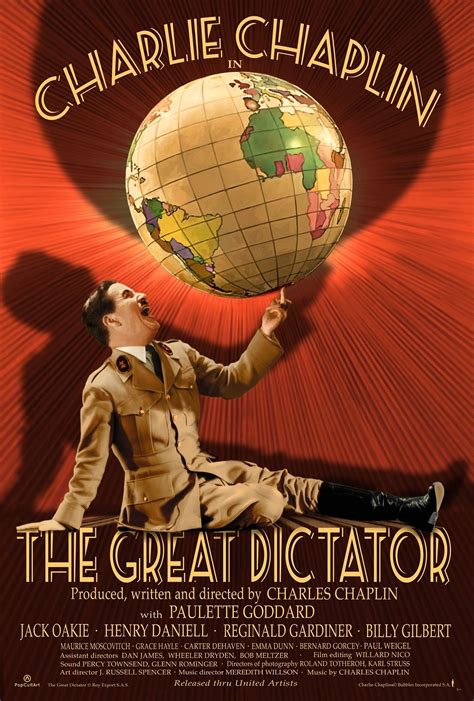 The Great Dictator By Bruce Emmett Movie Posters Classic Movie