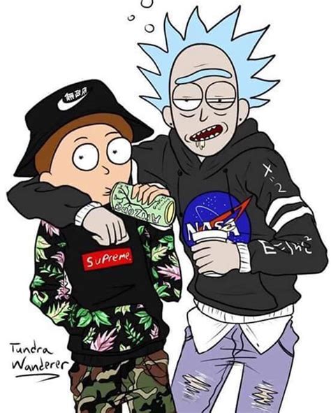 Rick And Morty In The Streetwear Starter Pack Of 13 Artist Tundra
