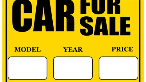Car For Sale Printable Sign Free Printable Signs