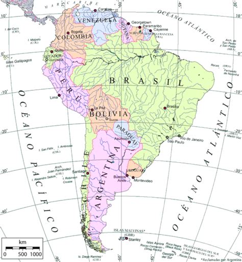 Sint Tico Foto Mapa De Sudam Rica Con Nombres Y Capitales Actualizar