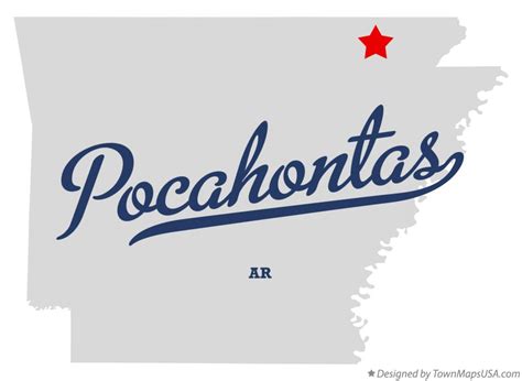 Map Of Pocahontas Ar Arkansas