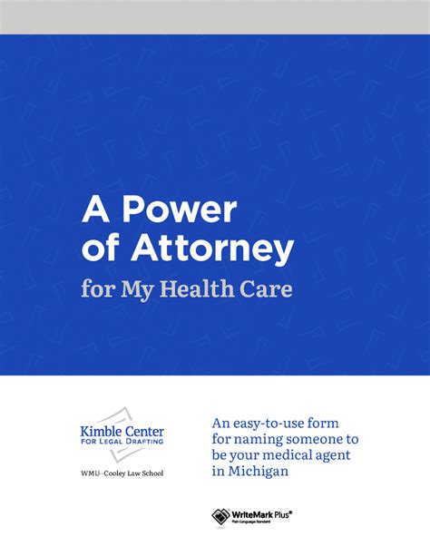 Free Medical Power Of Attorney Form Michigan