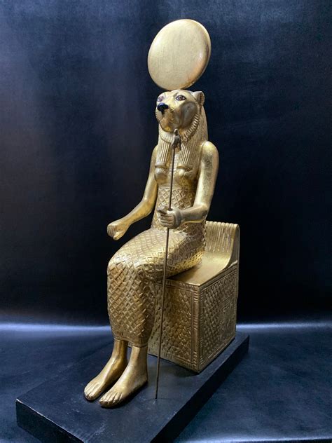 Sekhmet Egyptian Goddess Of War And Healing Sitting With The Sun Etsy