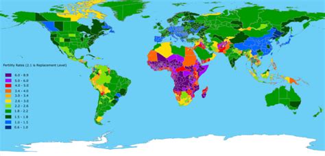 Map Global Fertility Rate Infographictv Number One Infographics