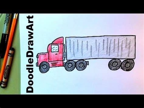 Are you wondering how to help your kids get started with observational drawing? How To Draw An 18- Wheeler Transport Truck - Easy Drawing ...