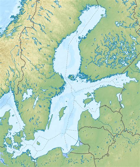 Baltic Sea Topographic Map