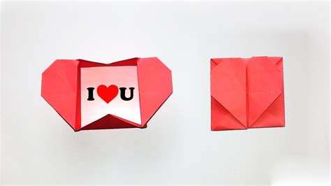 Origami Heart Box And Envelope For Valentines Day Origami Heart