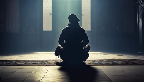 Premium Ai Image Silhouette Of Muslim Man Worship And Praying Eid Of
