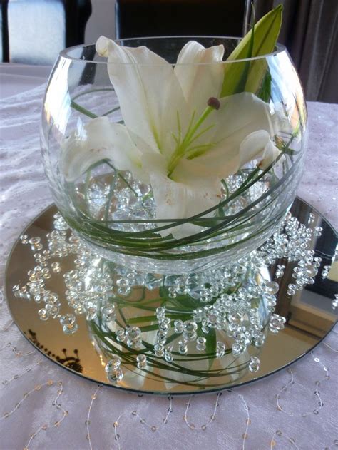 Glass Bowl Table Decorations Wedding Table Centerpieces Mirror Table
