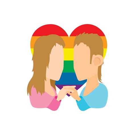 two girls lesbians icon cartoon style 14447843 vector art at vecteezy