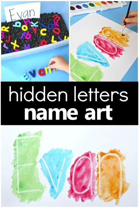 Hidden Name Art Preschool Name Activity Fantastic Fun And Learning