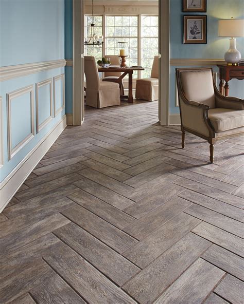 Herringbone pattern floors will work in traditional, transitional, or contemporary spaces. 30+ Awesome Flooring Ideas for Every Room - Hative