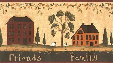 Download Primitive Saltbox House Wallpaper Border Ct1820bd Country By