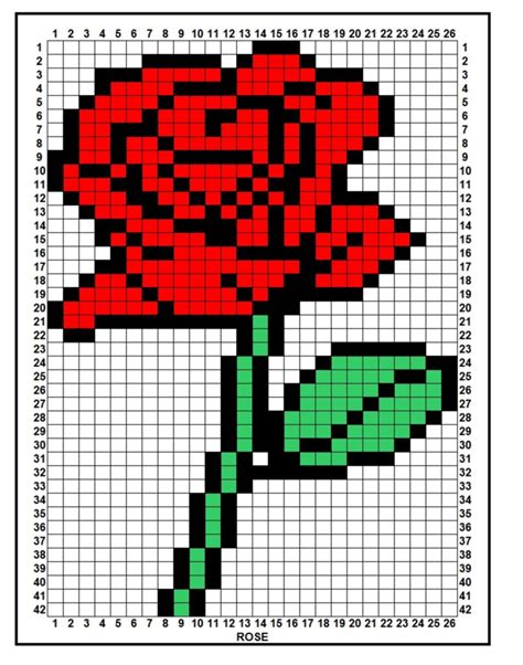 Pixel Art Rose Id Es Et Designs Pour Vous Inspirer En Images