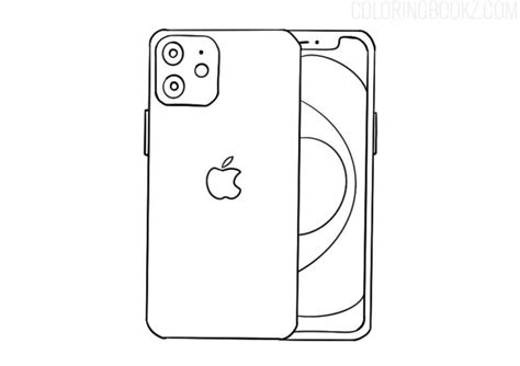 iPhone 12 Coloring Page - Coloring Books