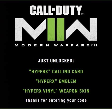 Call Of Duty Modern Warfare Ii Mw2 Hyper X Calling Card Emblem Hyperx