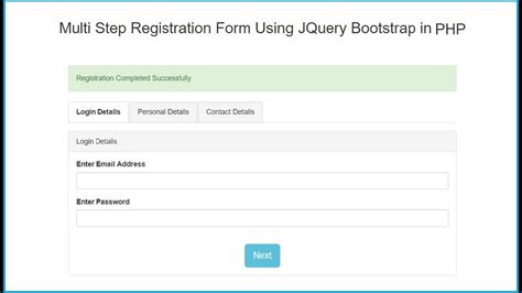 Bootstrap 3 Step By Step Form