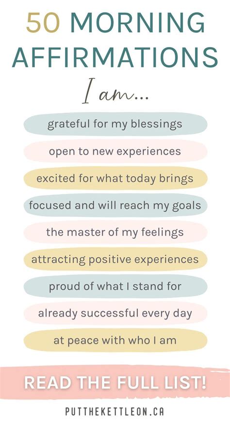 Positive Morning Affirmations For Success Confidence Happiness Artofit