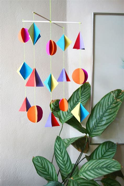 Make A Colorful Mobile Mobile Craft Make A Mobile Paper Mobile Diy