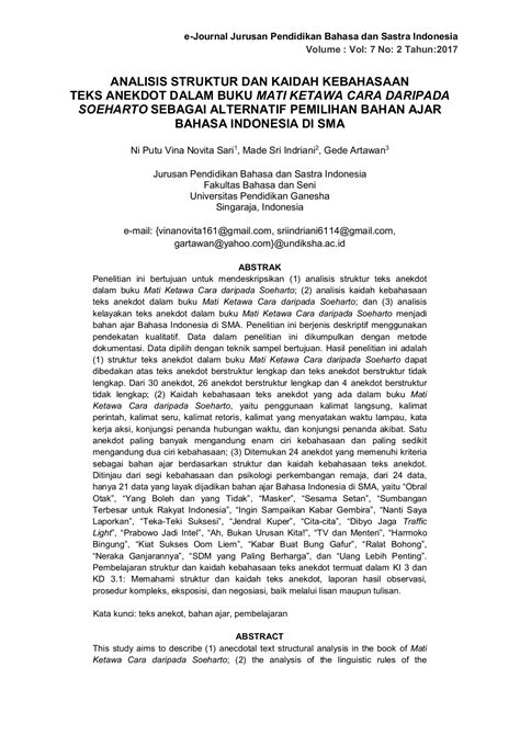 Contoh Teks Anekdot Tentang Pendidikan - Contoh Surat Resmi