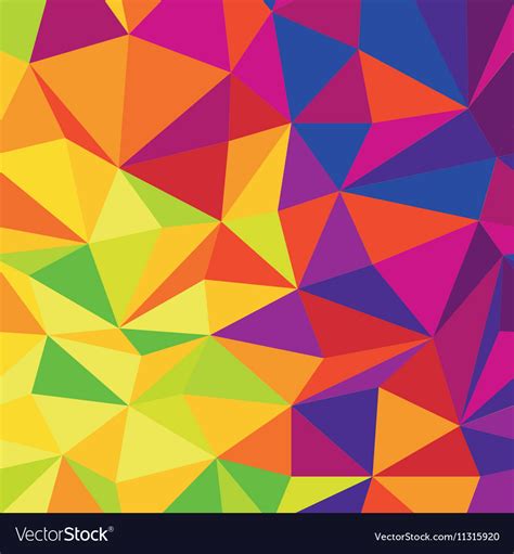 Abstract Low Poly Colorful Background Template Vector Image