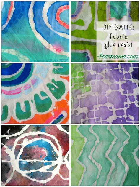 See more ideas about batik, batik art, batik design. DIY Batik: Glue Resist Fabric Prints | Pearmama