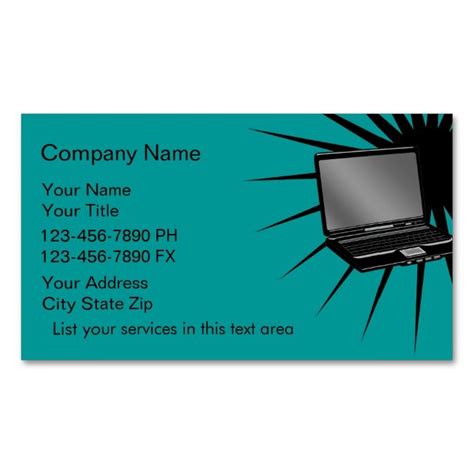 Simple Computers Business Cards Business Cards Computer
