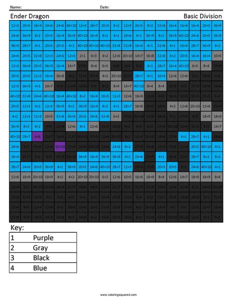Ever wanted to transform into an enderdragon and roam around the world? Ender Dragon- Basic Division - Coloring Squared