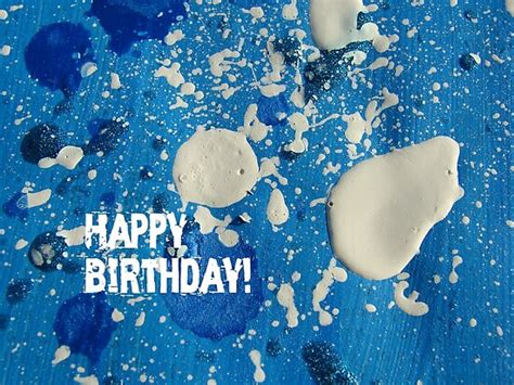 Happy Birthday Abstract Painting Card By Angelandspot Redbubble
