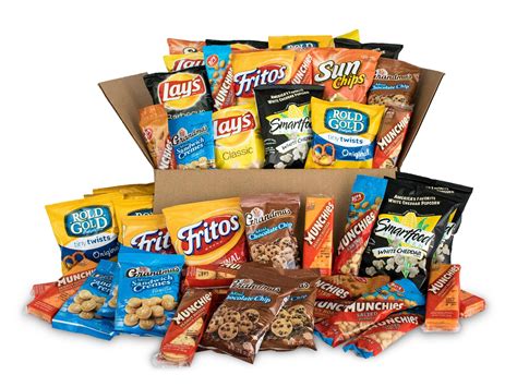 Sweet And Salty Snack Box Variety Of Cookies Crackers Chips And Nuts 50