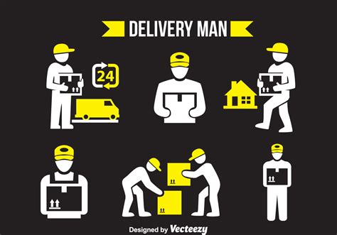 Delivery Man Vector Sets 108276 Vector Art At Vecteezy