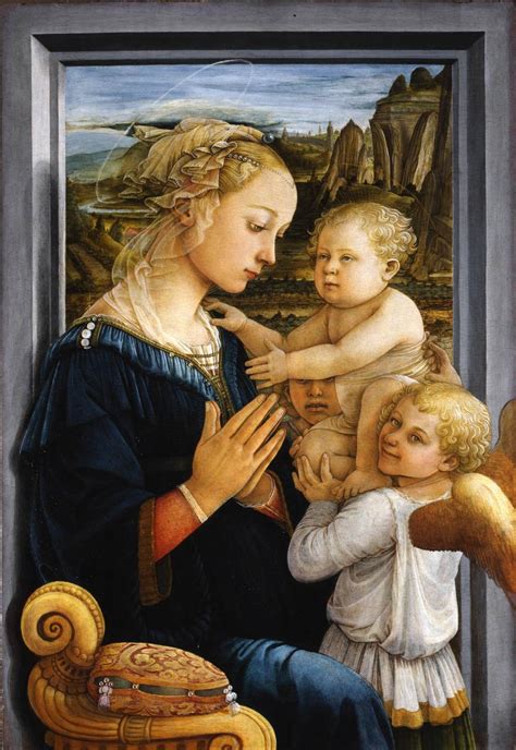 Madonna And Child With Two Angels By Lippi Fra Filippo