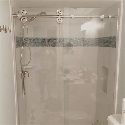 barn style glass shower doors the glass shoppe a division of builders glass of bonita inc