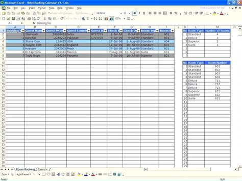 Availability Calculator Spreadsheet — Db