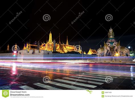 Wat Phra Kaew At Night Stock Photo Image Of Culture 59697426