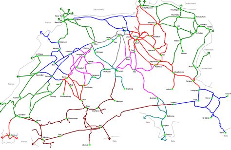 Map Of Switzerland Rail Network