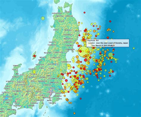 The last one (same strength, almost the same place, in february) caused one death and red: When the Ocean Swept over Japan: Tohoku Earquake (with ...