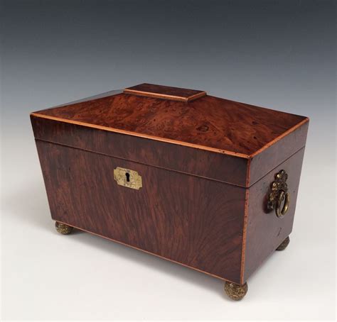 Early 19th Century Yew Wood Tea Caddy