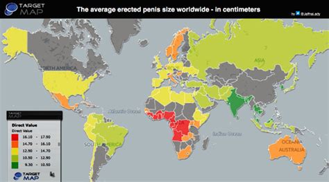 La Carte Mondiale Sur La Taille Moyenne Des Sexes En érection La Gay Life