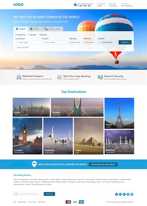 The constant monitoring and analysis of prices makes it possible to find the optimum time for ticket purchase. Online Flight and Hotel Booking Website Templates on Behance