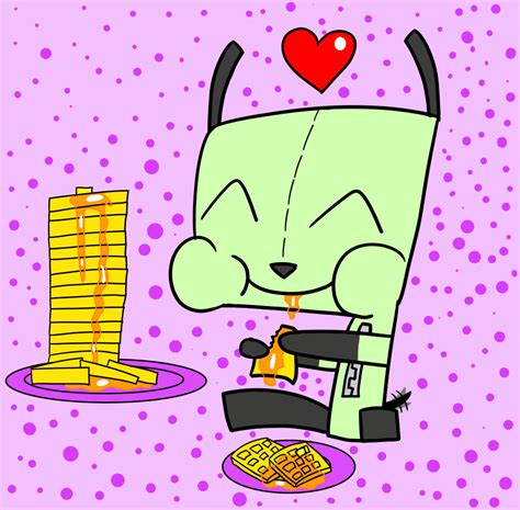 Gir Invader Zim Waffles Coloring Pages