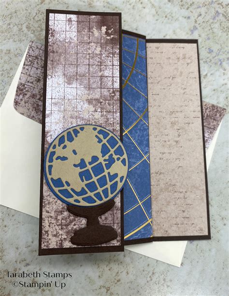 Tarabeth Stamps Stampin Up Beautiful World Fun Fold Card