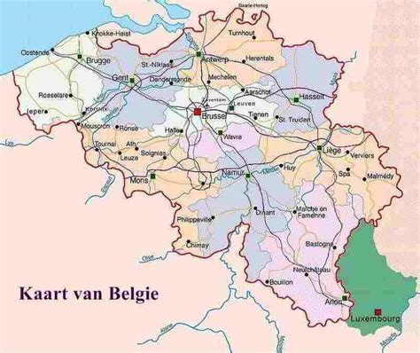 Aantal besmettingen, reisadvies belgië + lokaal coronavirus nieuws. Kaart van Belgie